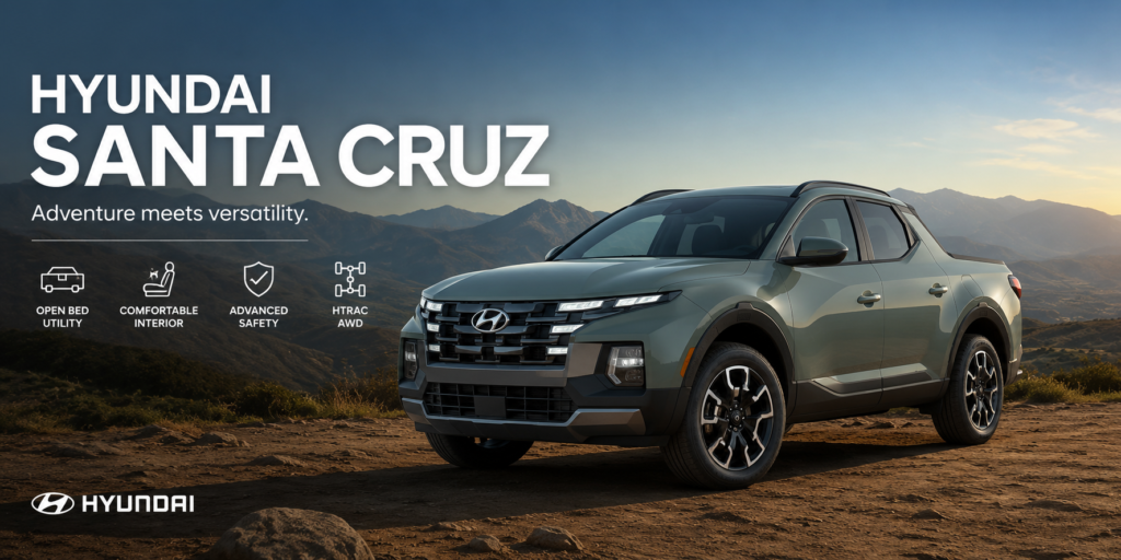 Hyundai Santa Cruz: The Perfect Blend of Pickup Capability and Everyday Comfort Hyundai Santa Cruz